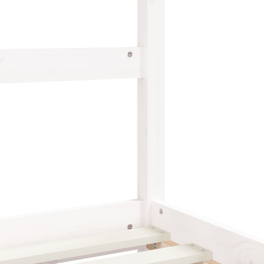 Kinderbedframe met lades 90x190 cm massief grenenhout wit