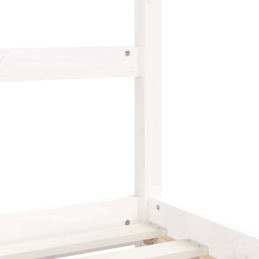Kinderbedframe met lades 80x200 cm massief grenenhout wit