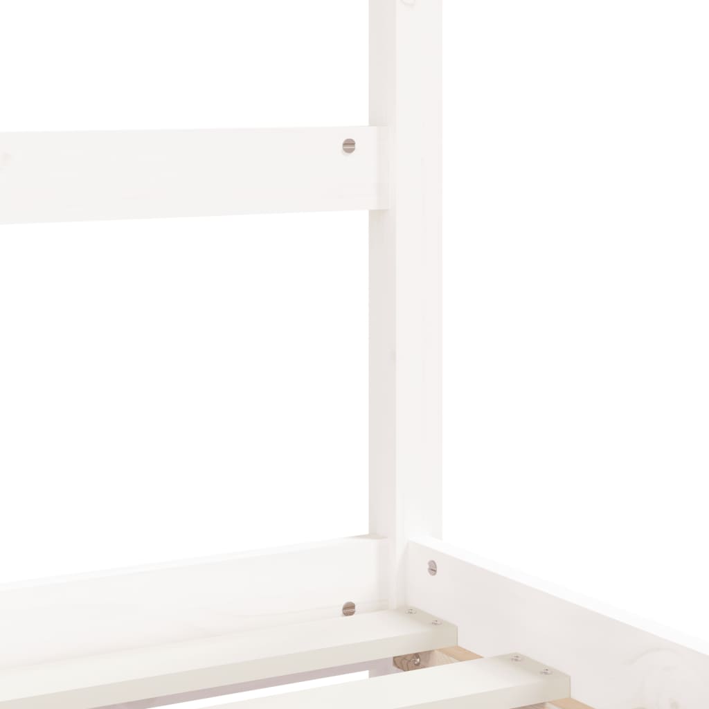Kinderbedframe met lades 90x200 cm massief grenenhout wit