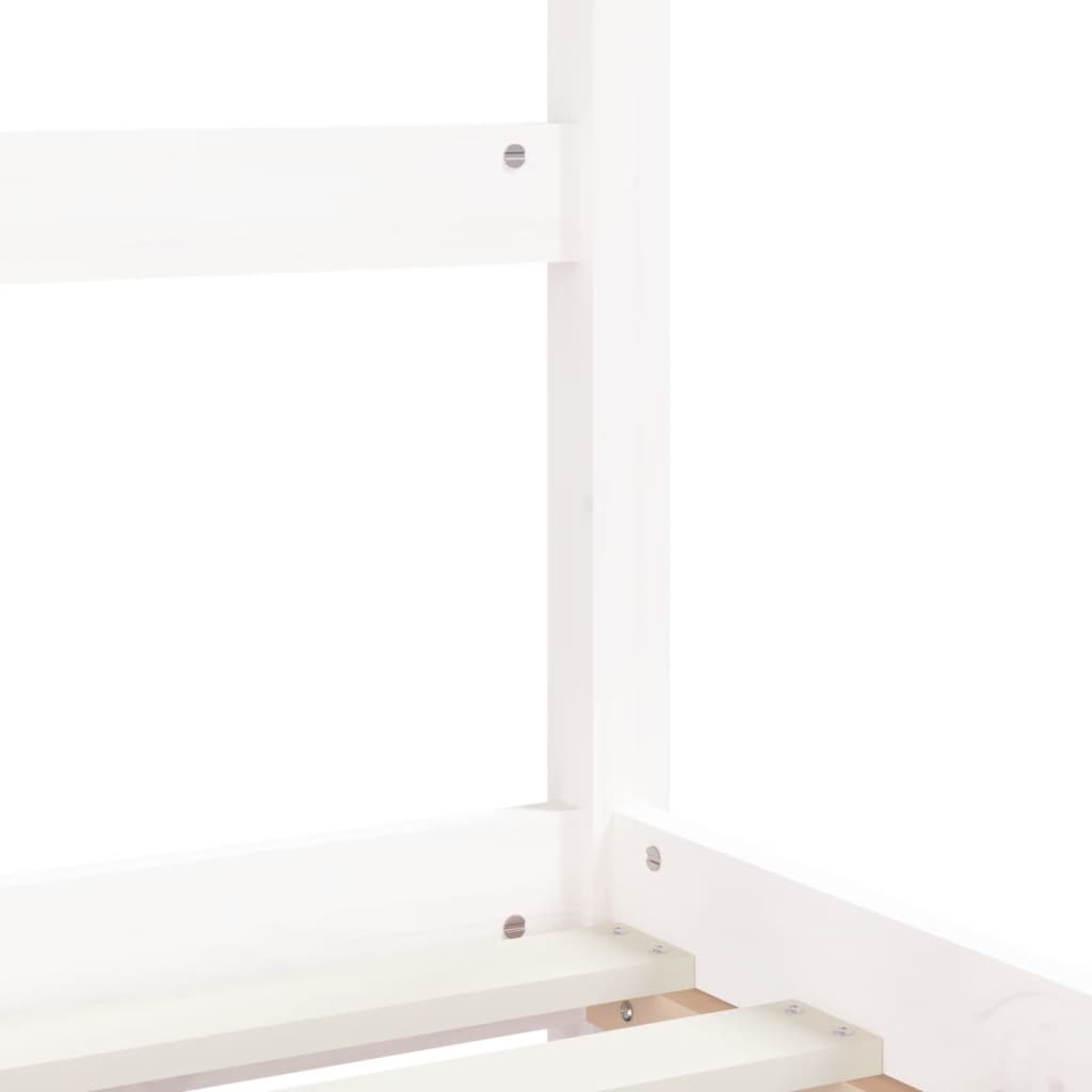 Kinderbedframe 80x200 cm massief grenenhout wit