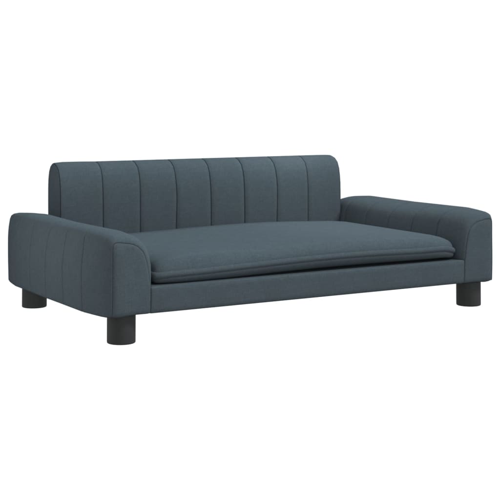 Kinderbank 90x53x30 cm stof donkergrijs