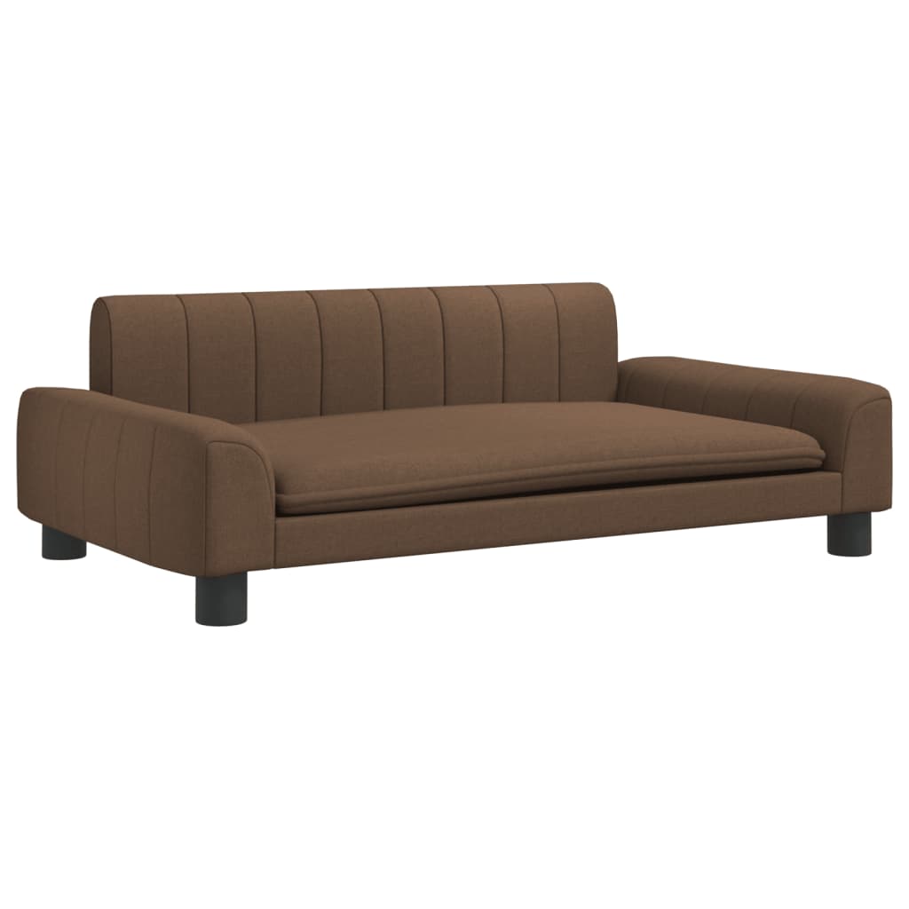 Kinderbank 90x53x30 cm stof bruin