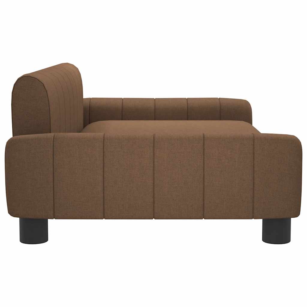 Kinderbank 90x53x30 cm stof bruin