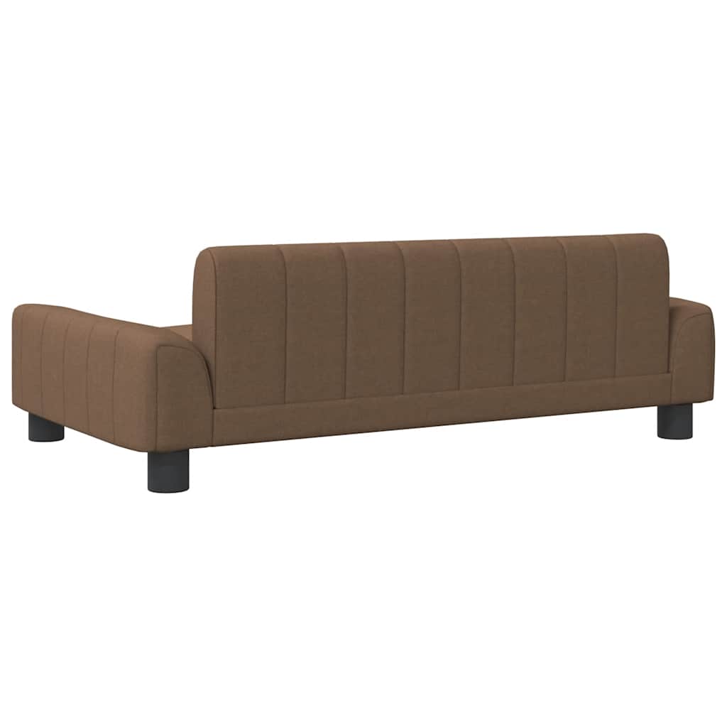 Kinderbank 90x53x30 cm stof bruin