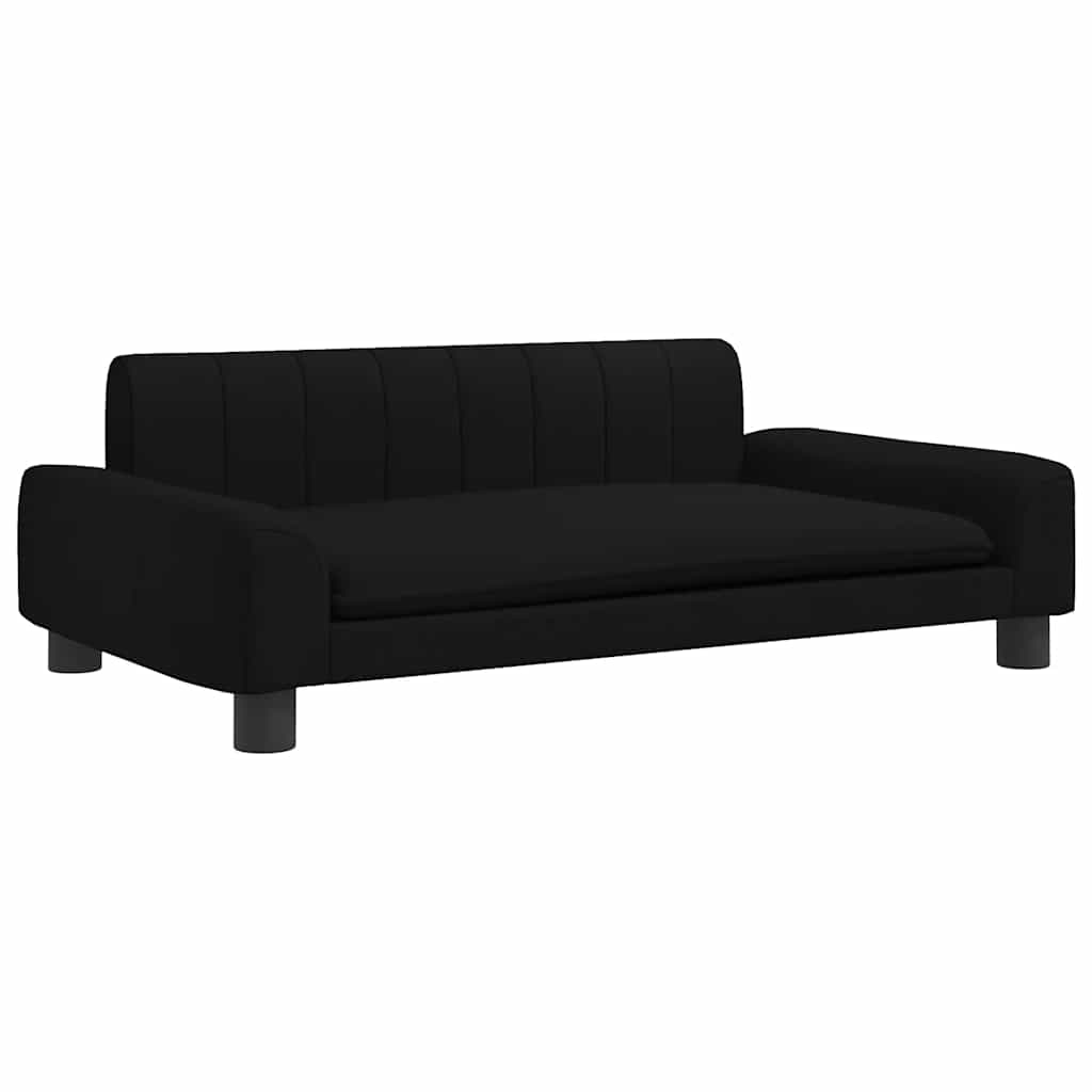 Kinderbank 90x53x30 cm stof zwart