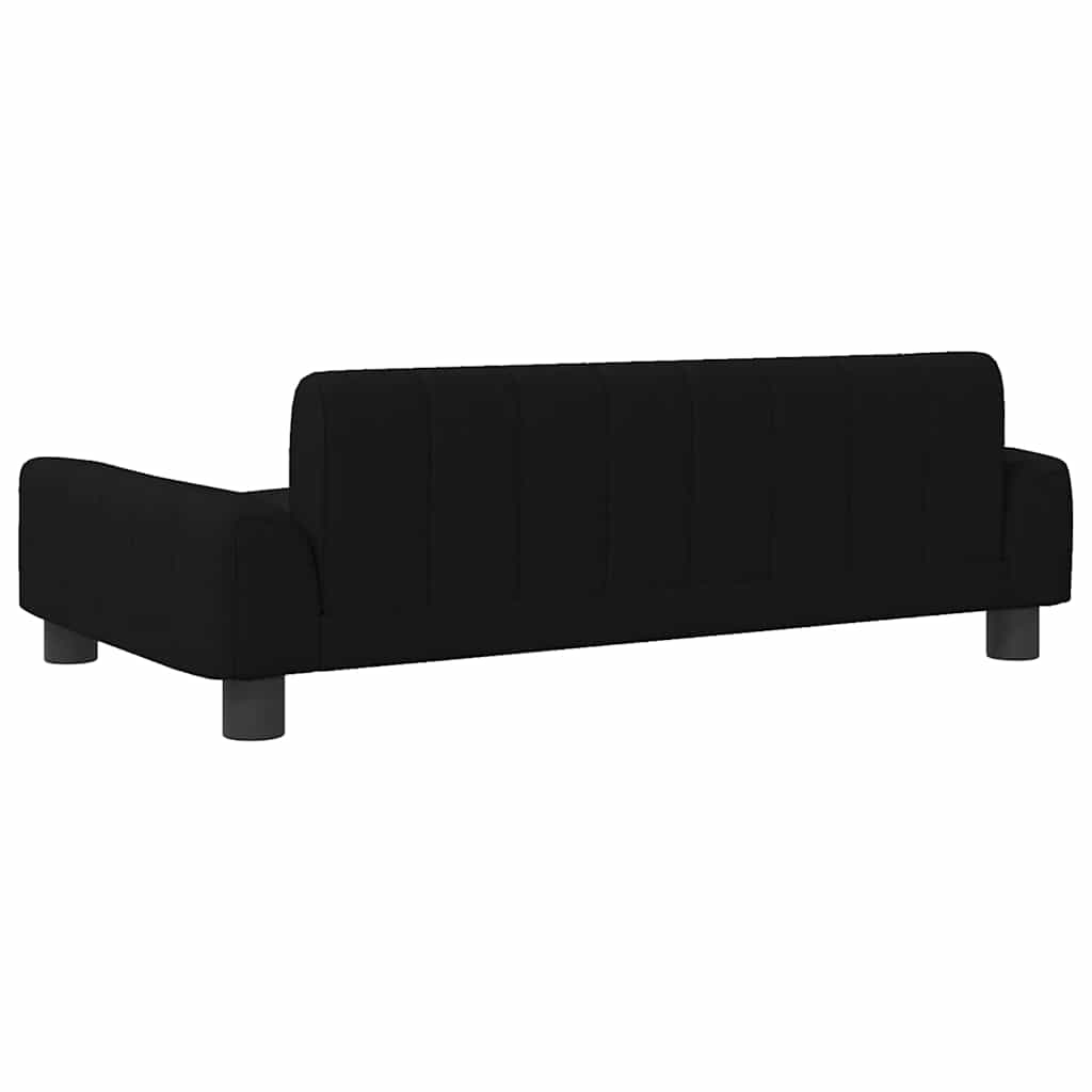 Kinderbank 90x53x30 cm stof zwart