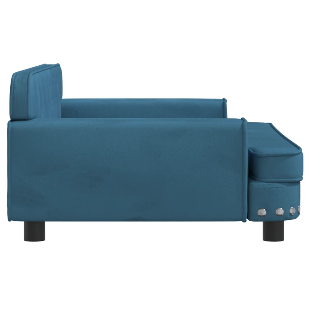 Kinderbank 90x53x30 cm fluweel blauw