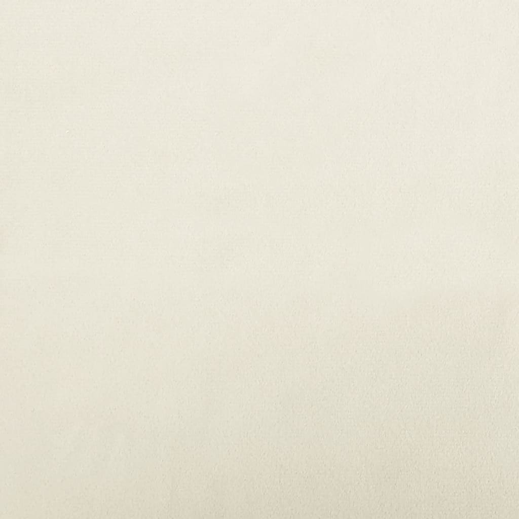 Kinderbank 90x53x30 cm fluweel crèmekleurig