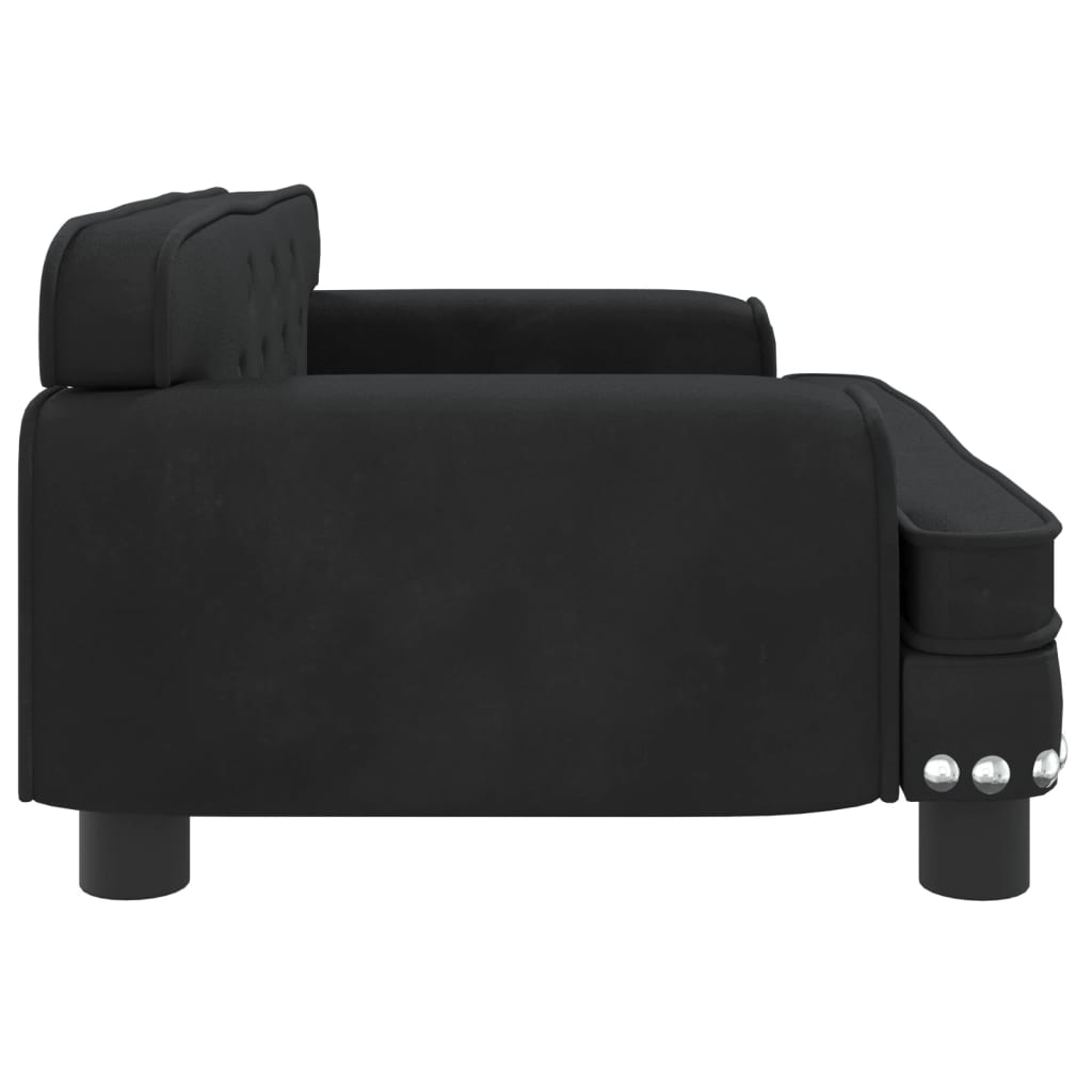 Kinderbank 70x45x30 cm fluweel zwart