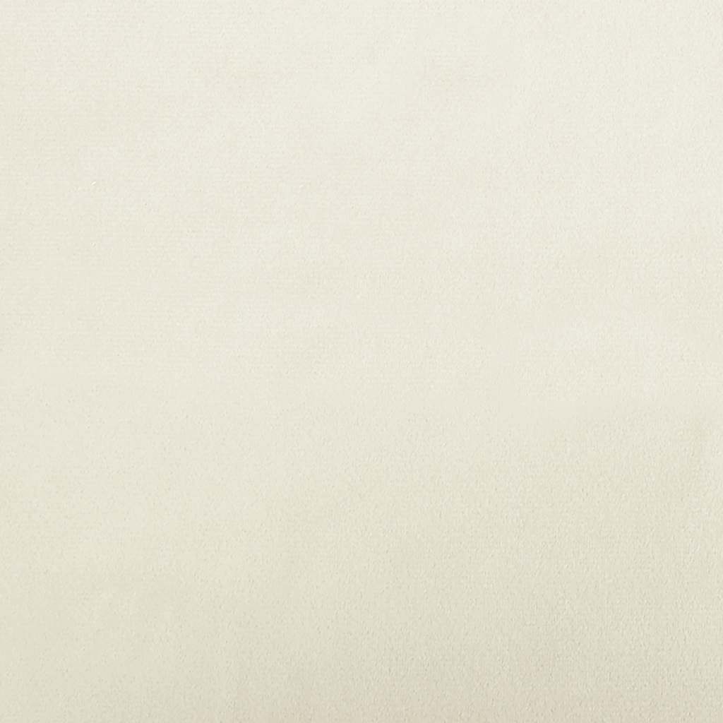 Kinderbank 70x45x30 cm fluweel crèmekleurig
