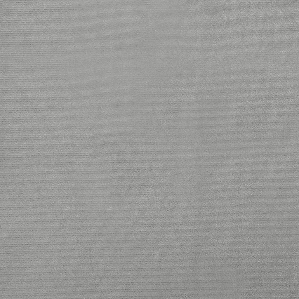 Kinderbank 80x45x30 cm fluweel lichtgrijs