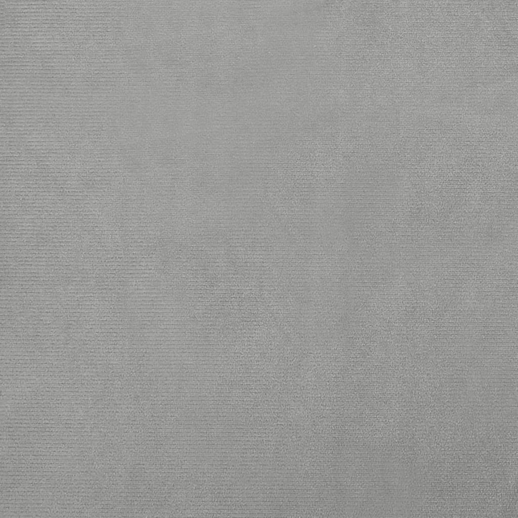 Kinderbank 50x40x26,5 cm fluweel lichtgrijs