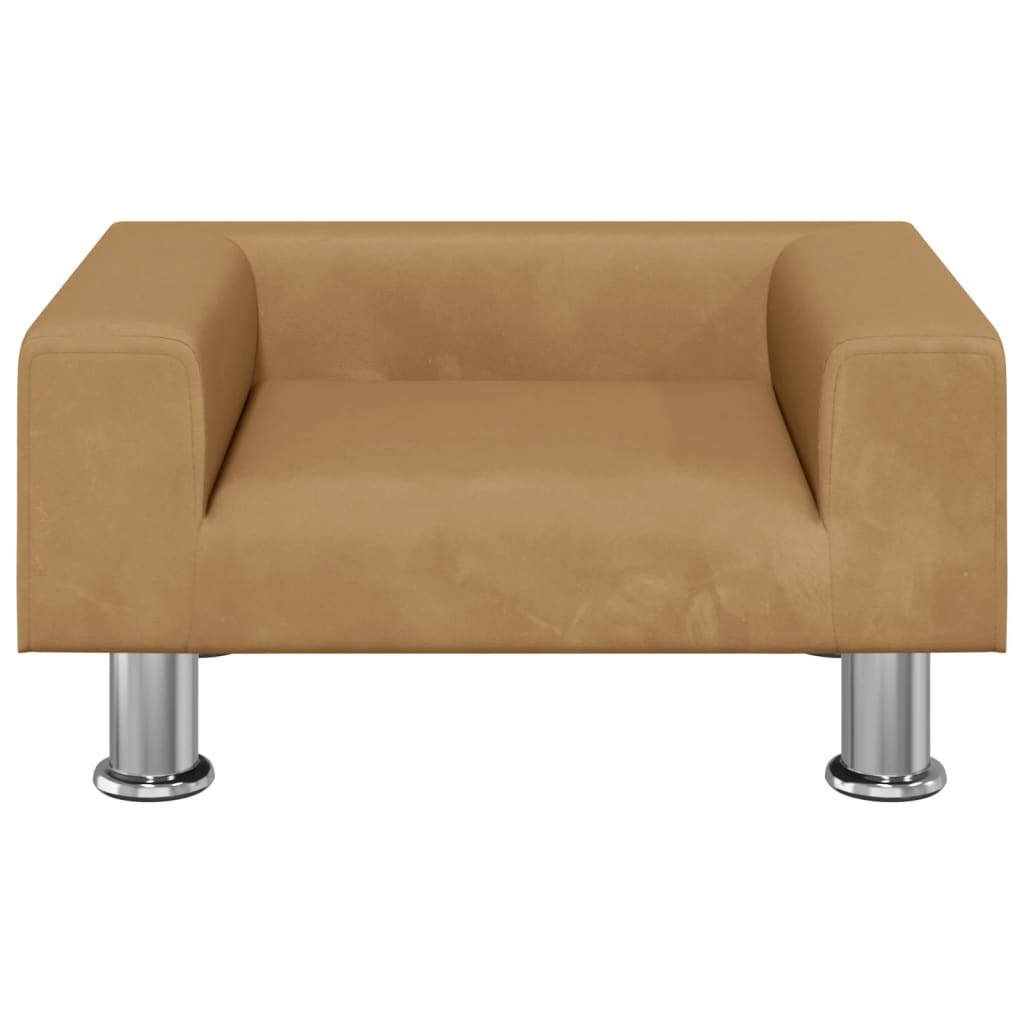 Kinderbank 50x40x26,5 cm fluweel bruin