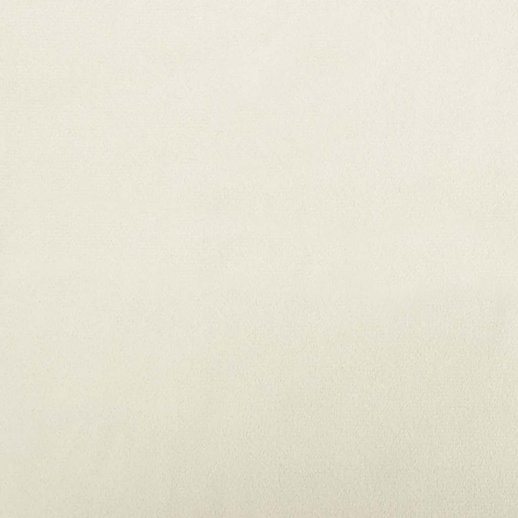 Kinderbank 50x40x26,5 cm fluweel crèmekleurig