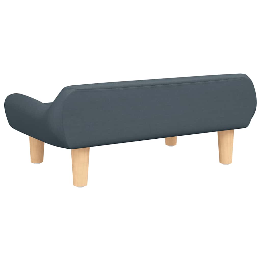 Kinderbank 70x40x24 cm stof donkergrijs