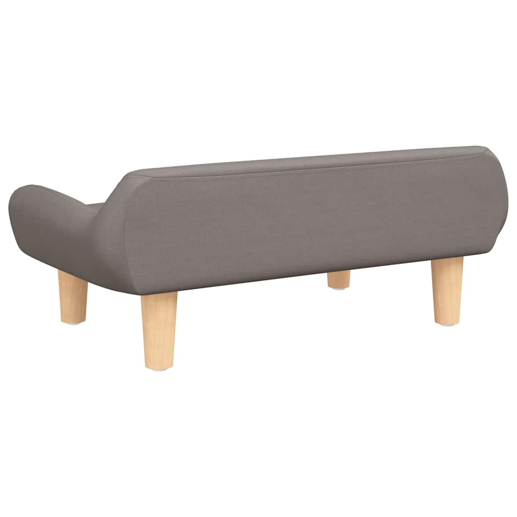 Kinderbank 70x40x24 cm stof taupe