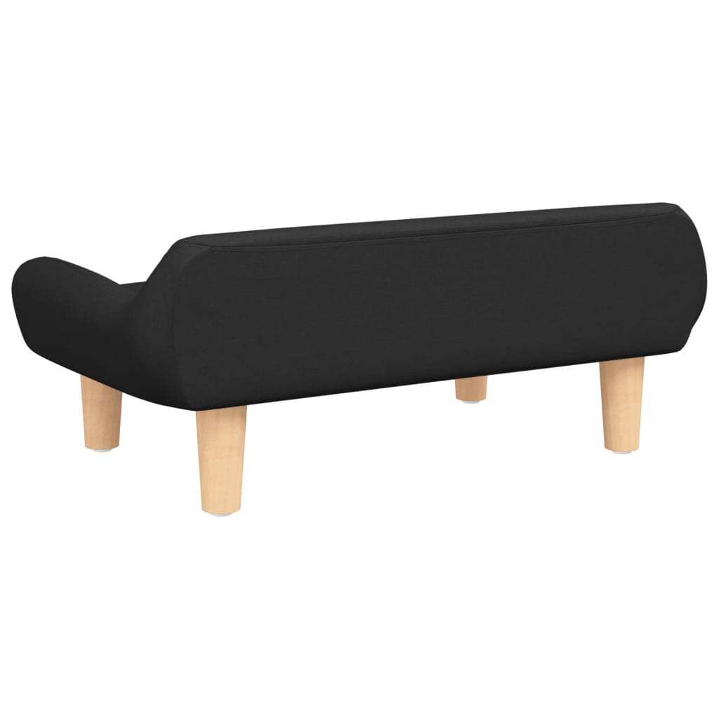Kinderbank 70x40x24 cm stof zwart