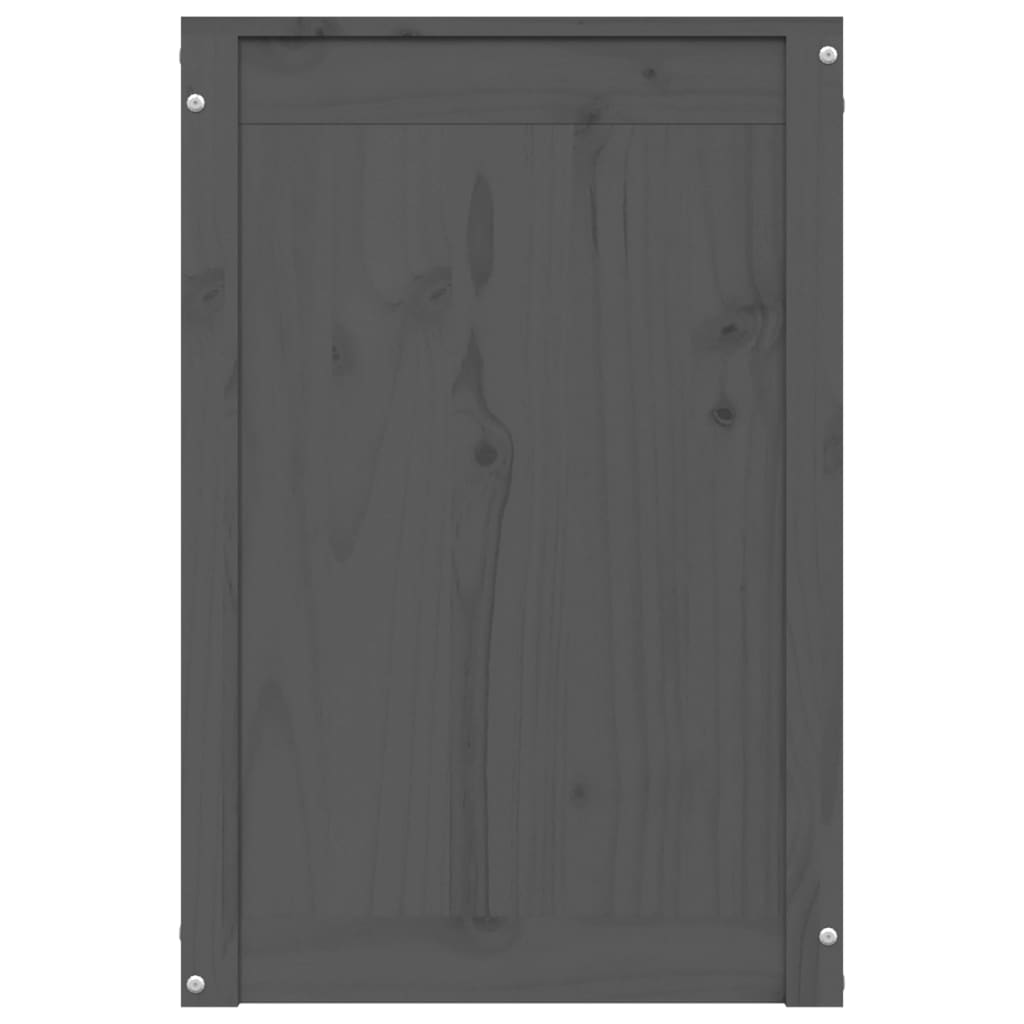 Wasmand 44x44x66 cm massief grenenhout grijs