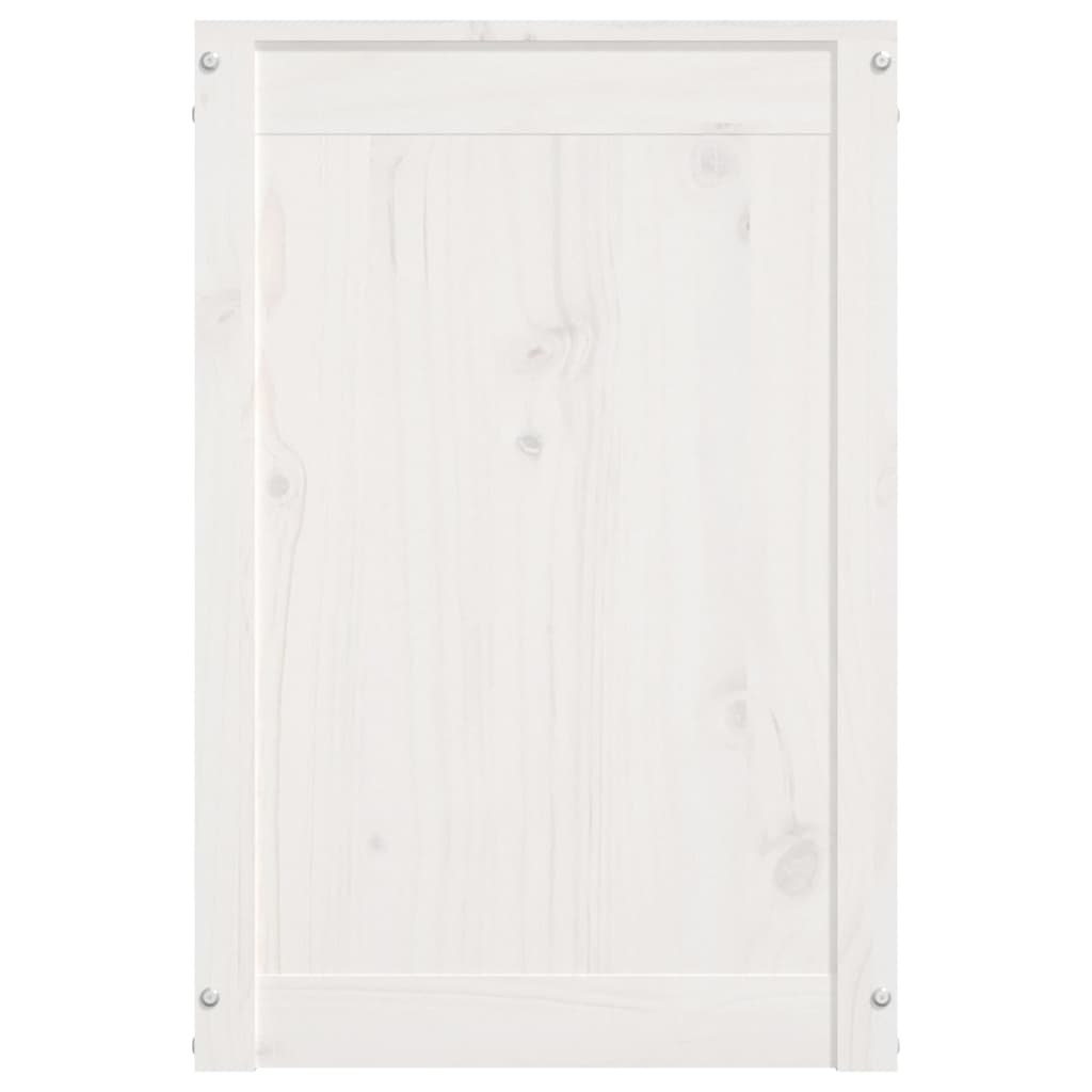 Wasmand 88,5x44x66 cm massief grenenhout wit