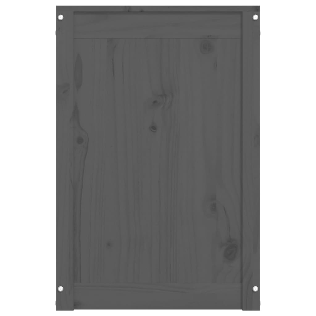 Wasmand 88,5x44x66 cm massief grenenhout grijs