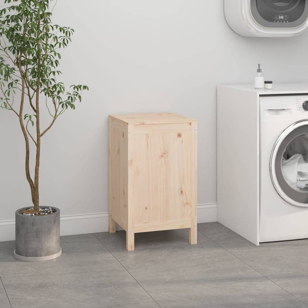 Wasmand 44x44x76 cm massief grenenhout