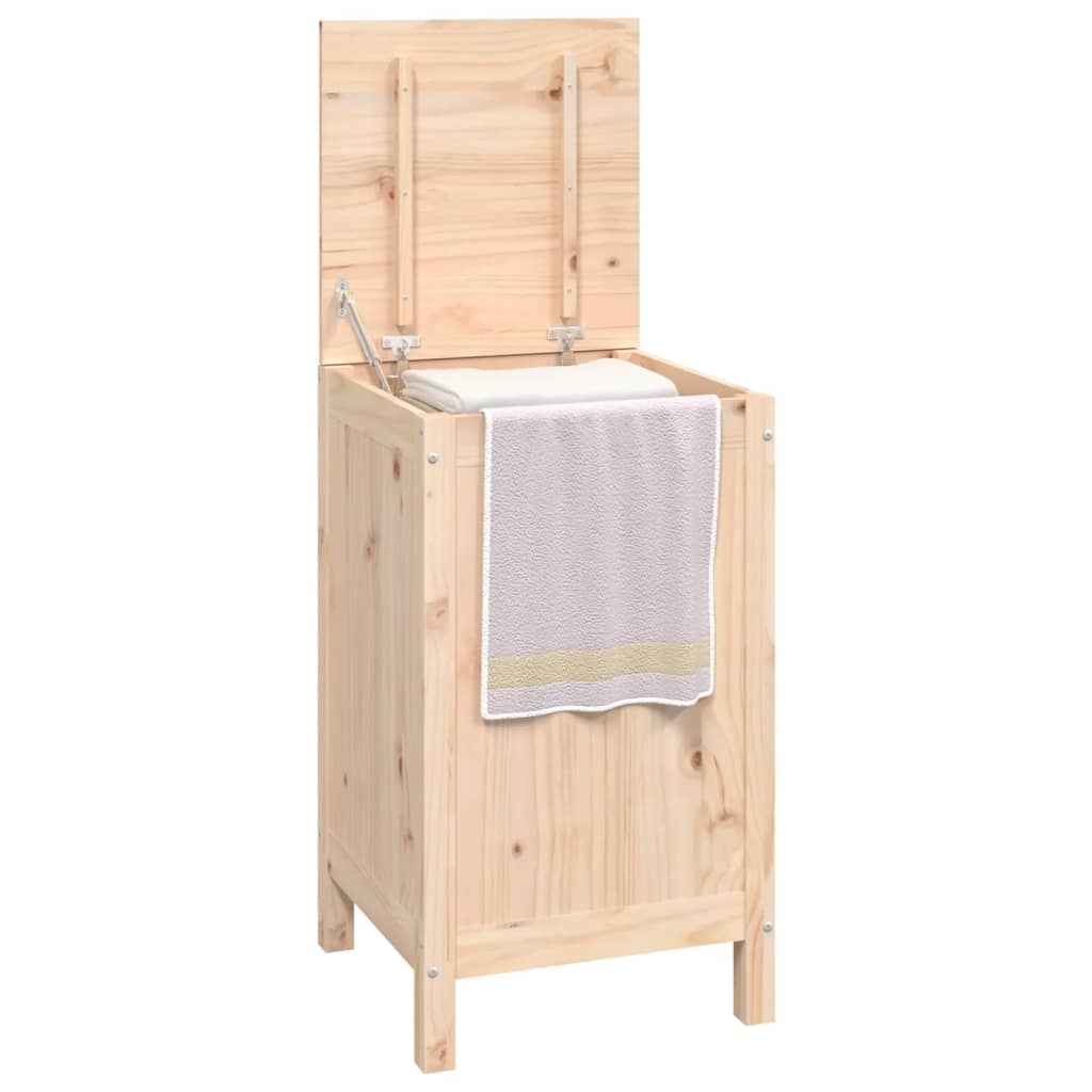 Wasmand 44x44x76 cm massief grenenhout