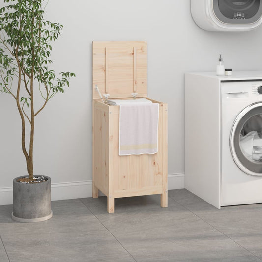 Wasmand 44x44x76 cm massief grenenhout
