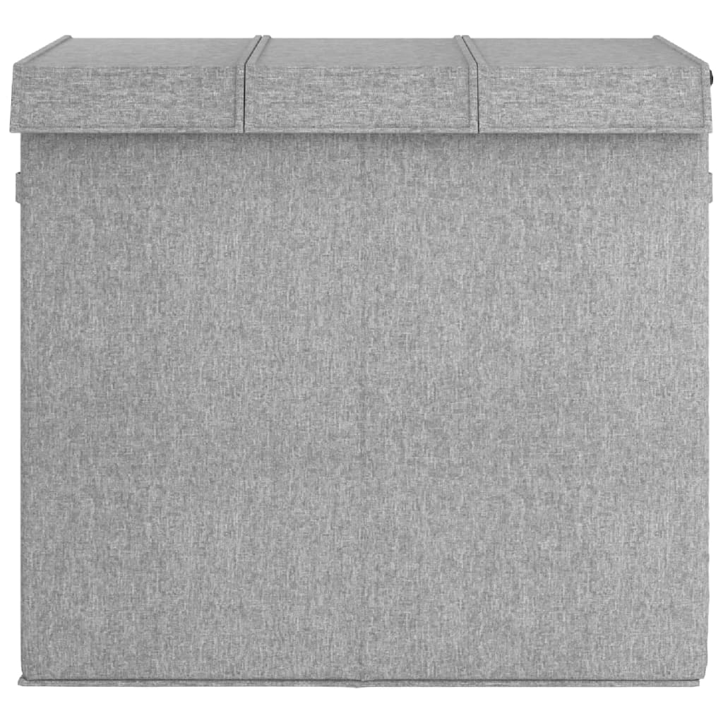Wasmand inklapbaar 64,5x34,5x59 cm kunstlinnen grijs