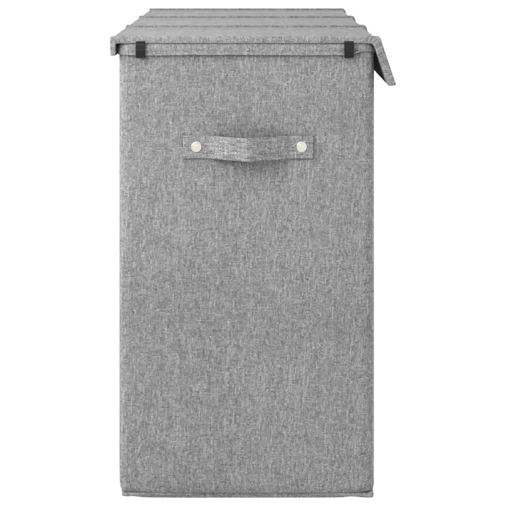 Wasmand inklapbaar 64,5x34,5x59 cm kunstlinnen grijs