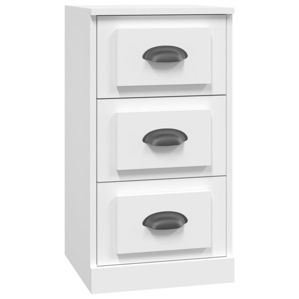 Dressoirs 3 st bewerkt hout wit