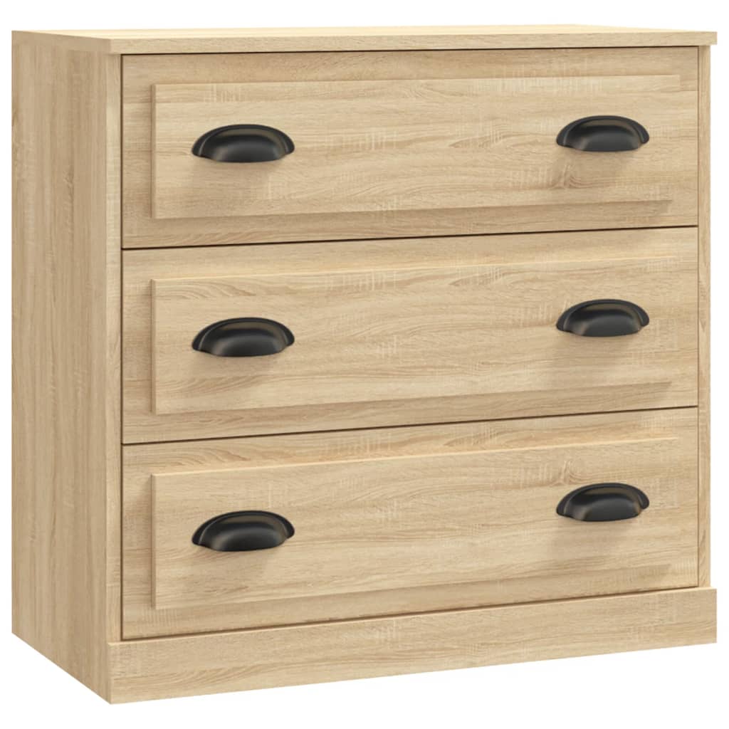 Dressoirs 2 st bewerkt hout sonoma eikenkleurig