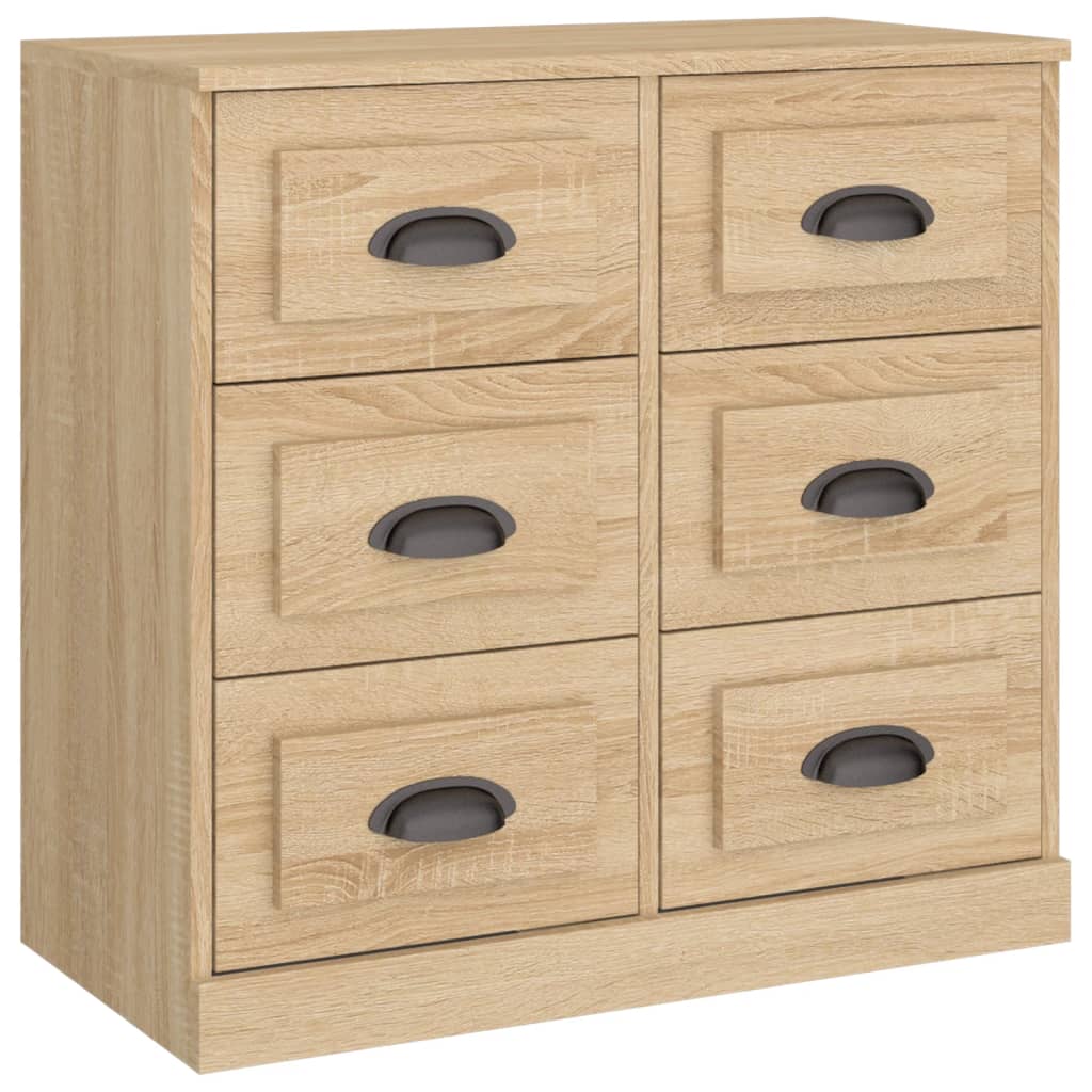 Dressoirs 2 st bewerkt hout sonoma eikenkleurig