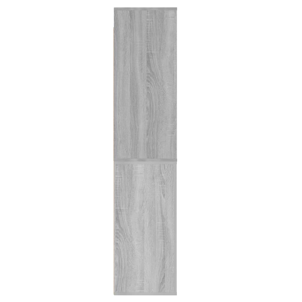 Hoge kast bewerkt hout grijs sonoma eikenkleurig