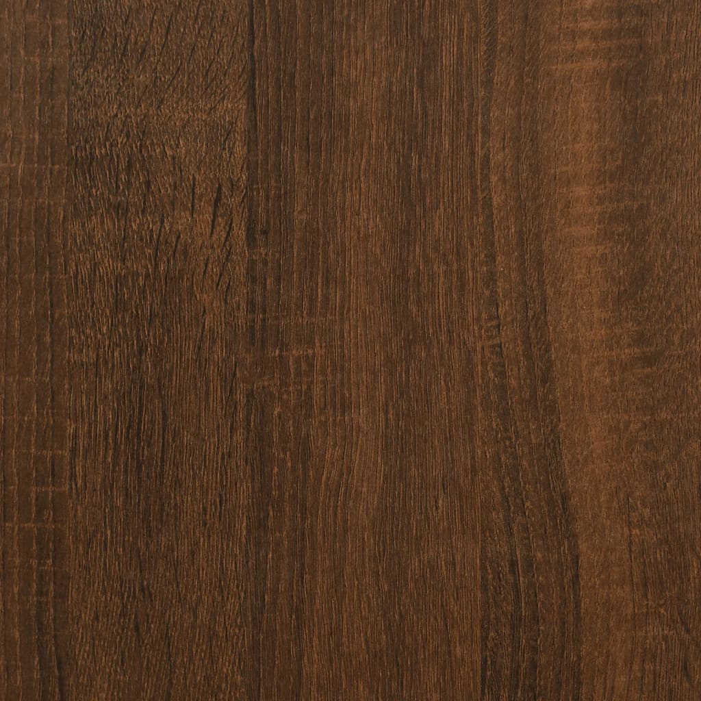 Hoge kast bewerkt hout bruin eikenkleur