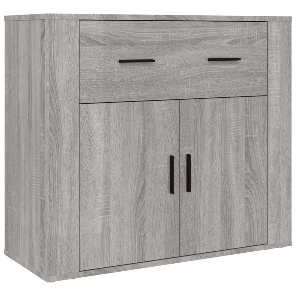 Hoge kast bewerkt hout grijs sonoma eikenkleurig