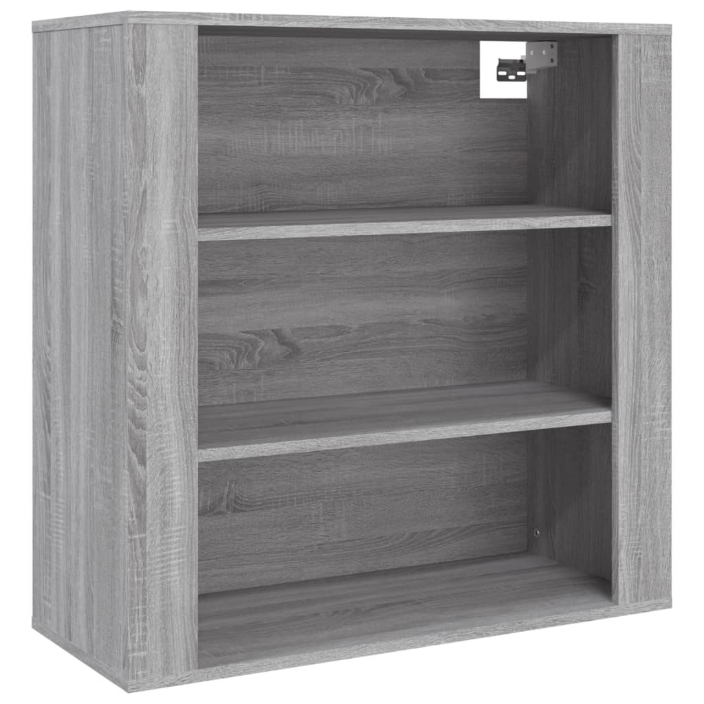 Hoge kast bewerkt hout grijs sonoma eikenkleurig