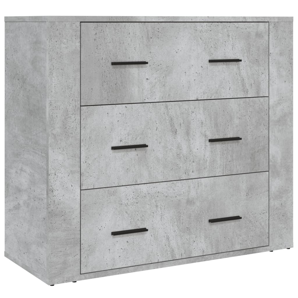 Hoge kast bewerkt hout betongrijs