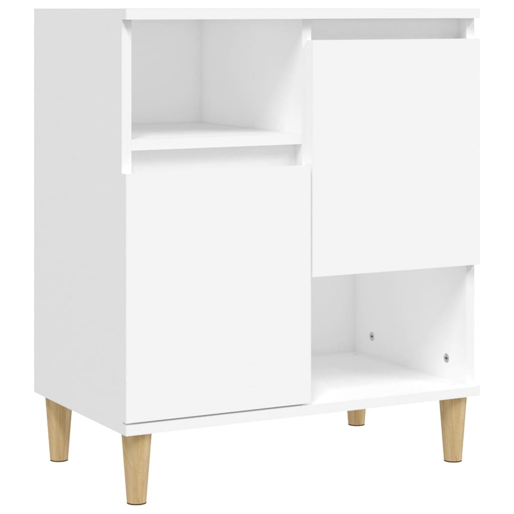 Dressoirs 2 st 60x35x70 cm bewerkt hout wit