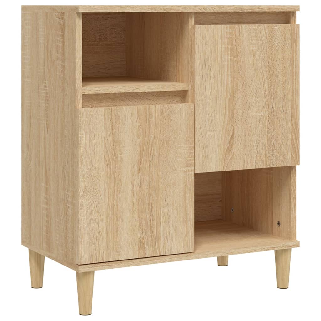 Dressoirs 2 st 60x35x70 cm bewerkt hout sonoma eikenkleurig