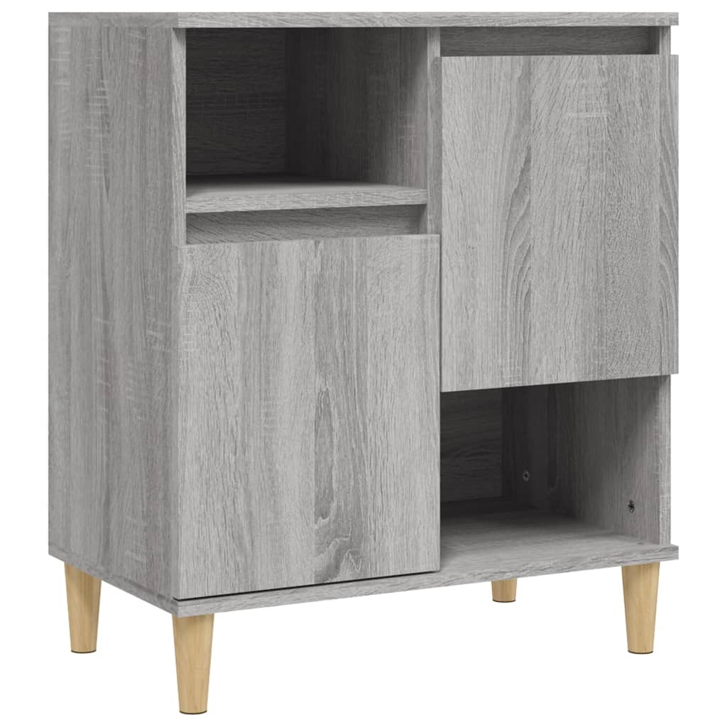 Dressoirs 2 st 60x35x70 cm bewerkt hout grijs sonoma eikenkleur