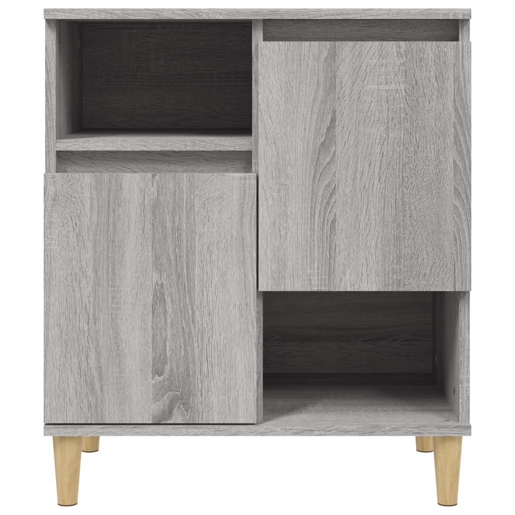 Dressoirs 2 st 60x35x70 cm bewerkt hout grijs sonoma eikenkleur