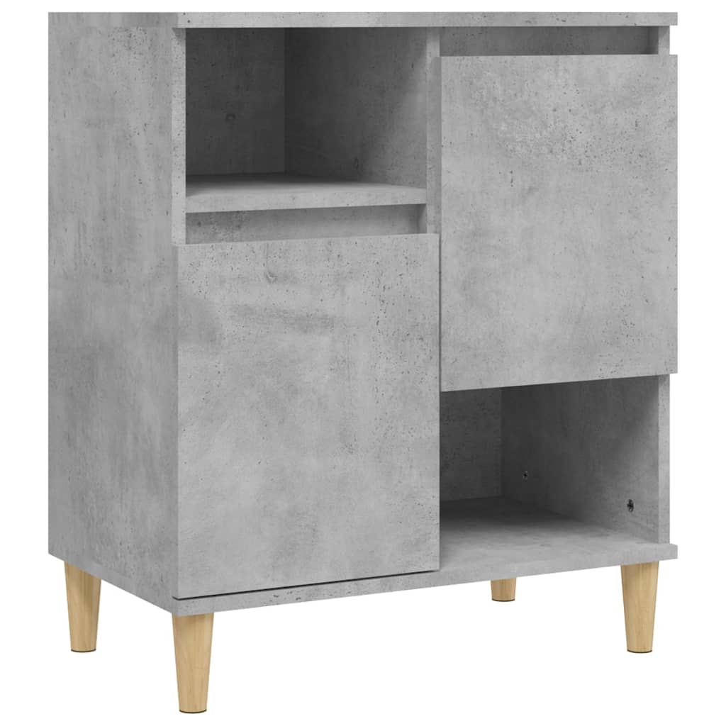 Dressoirs 3 st 60x35x70 cm bewerkt hout betongrijs