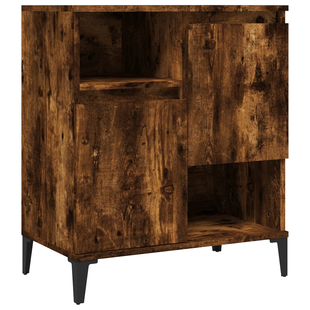 Dressoirs 3 st 60x35x70 cm bewerkt hout gerookt eikenkleurig