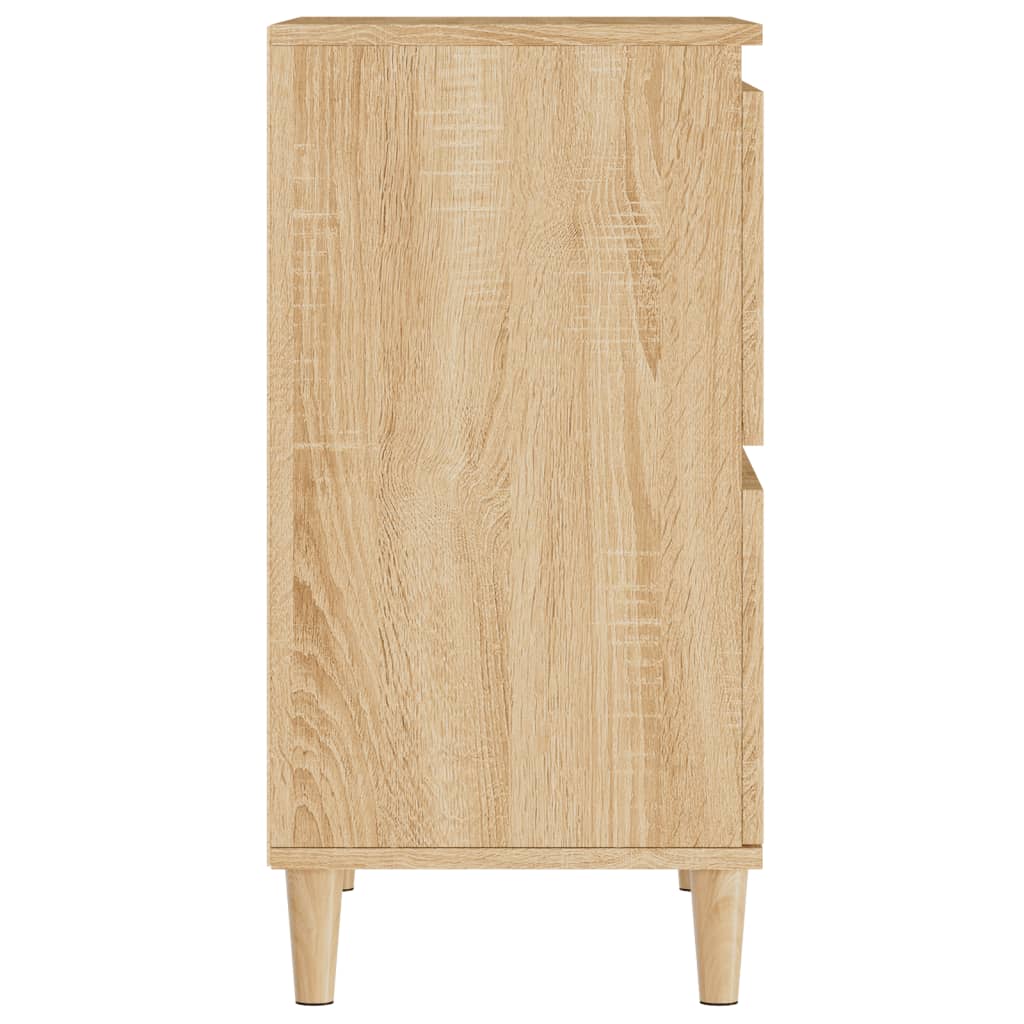 Dressoirs 2 st 60x35x70 cm bewerkt hout sonoma eikenkleurig