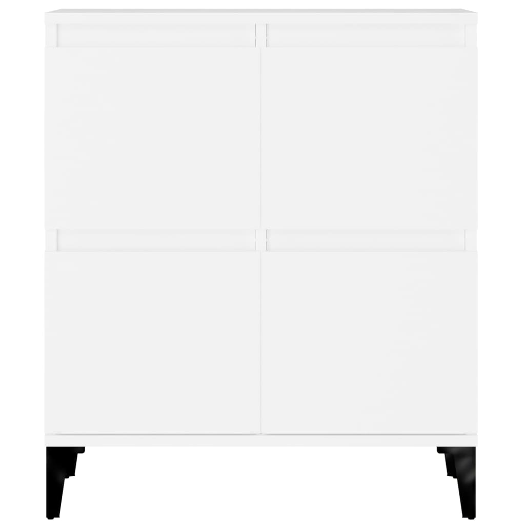 Dressoirs 2 st 60x35x70 cm bewerkt hout wit
