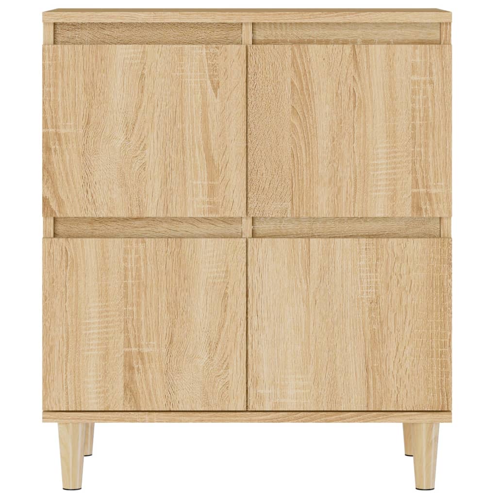 Dressoirs 3 st 60x35x70 cm bewerkt hout sonoma eikenkleurig