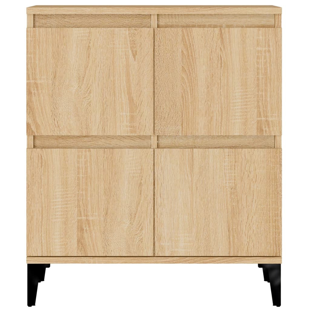 Dressoirs 3 st 60x35x70 cm bewerkt hout sonoma eikenkleurig