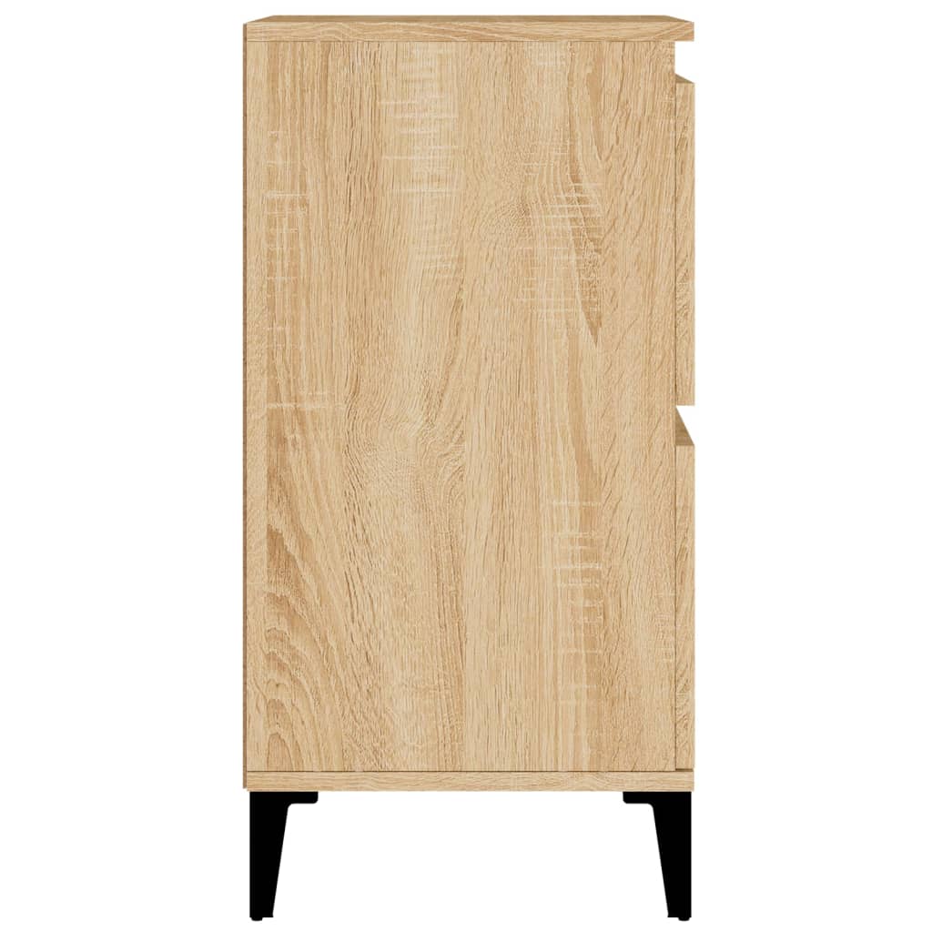Dressoirs 3 st 60x35x70 cm bewerkt hout sonoma eikenkleurig