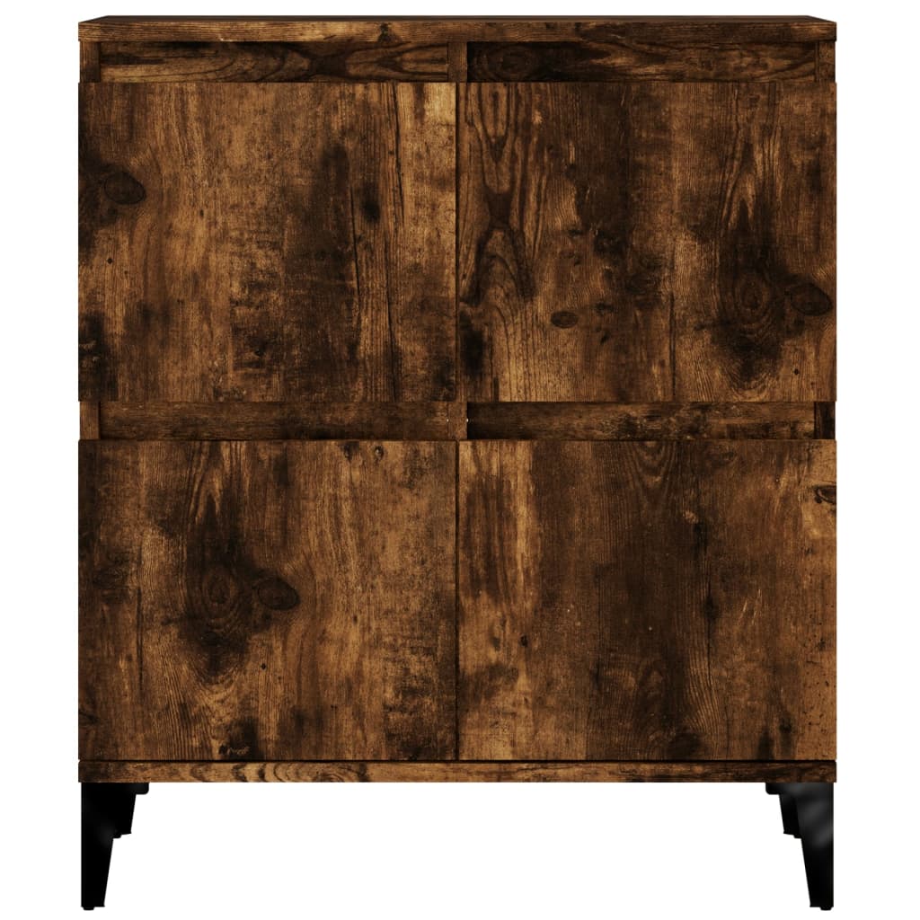 Dressoirs 3 st 60x35x70 cm bewerkt hout gerookt eikenkleurig
