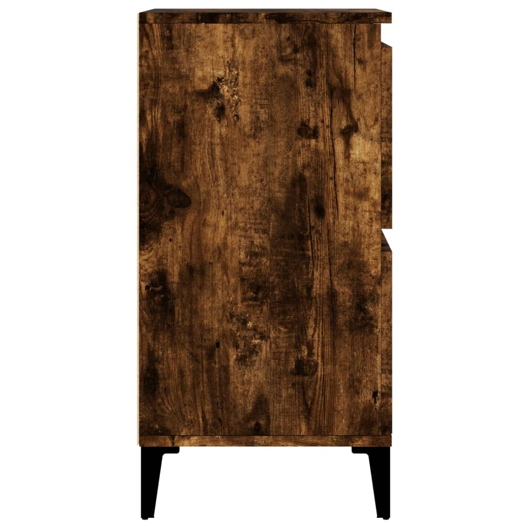 Dressoirs 3 st 60x35x70 cm bewerkt hout gerookt eikenkleurig